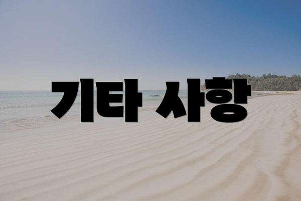기타 사항