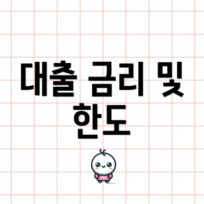 대출 금리 및 한도