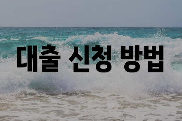 대출 신청 방법