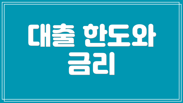 대출 한도와 금리