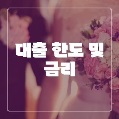 대출 한도 및 금리