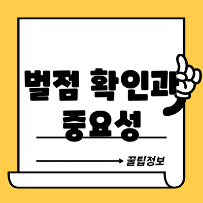 벌점 확인과 중요성
