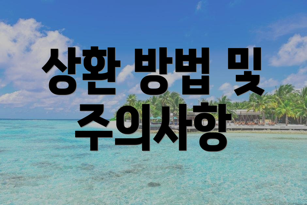 상환 방법 및 주의사항