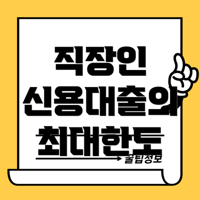 직장인 신용대출의 최대한도