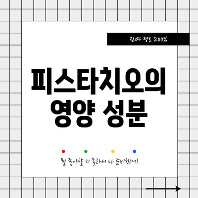 피스타치오의 영양 성분
