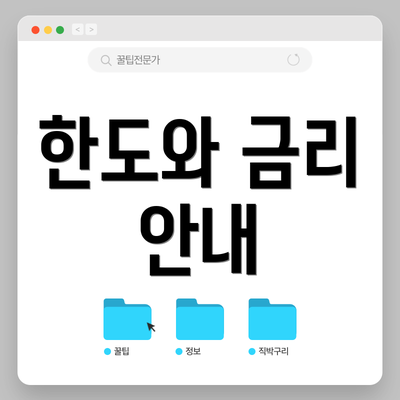 한도와 금리 안내