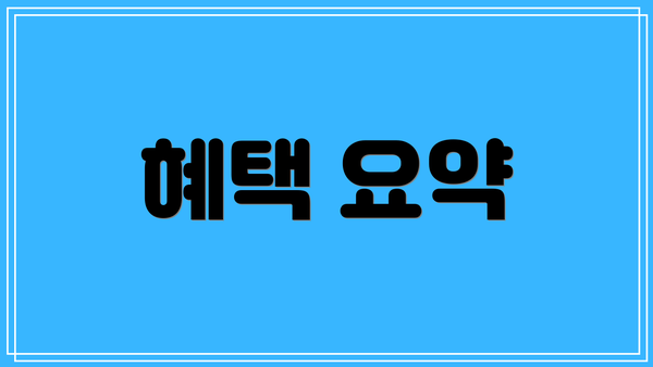 혜택 요약