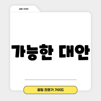 가능한 대안