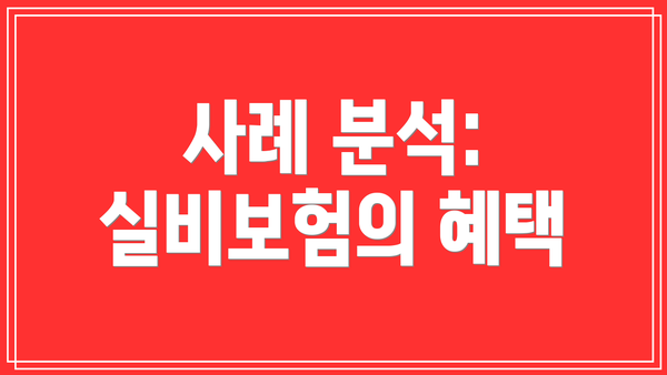 사례 분석: 실비보험의 혜택
