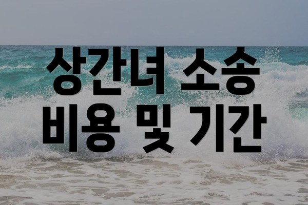 상간녀 소송 비용 및 기간