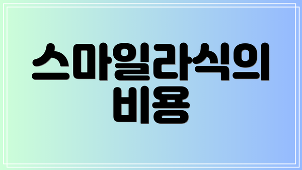 스마일라식의 비용
