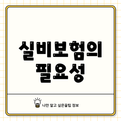 실비보험의 필요성