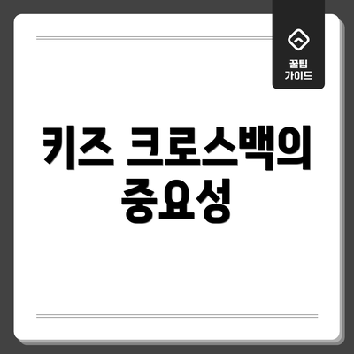 키즈 크로스백의 중요성