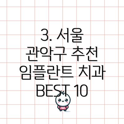 3. 서울 관악구 추천 임플란트 치과 BEST 10