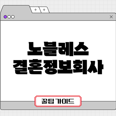 노블레스 결혼정보회사
