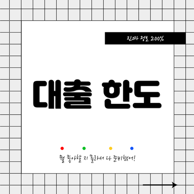 대출 한도