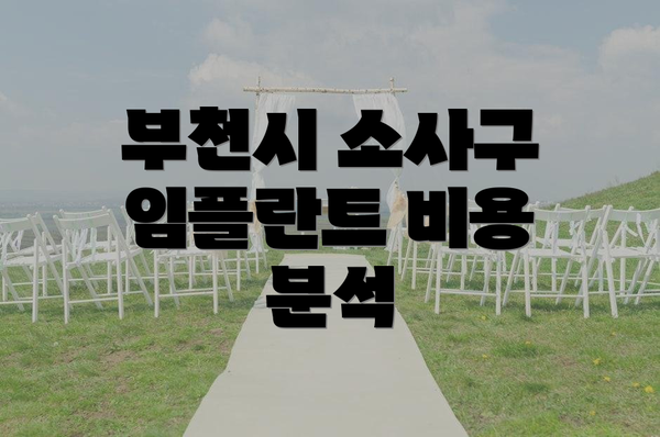 부천시 소사구 임플란트 비용 분석