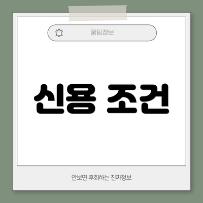 신용 조건