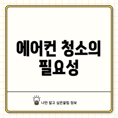 에어컨 청소의 필요성