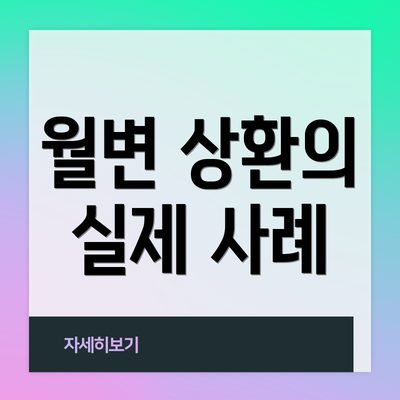 월변 상환의 실제 사례