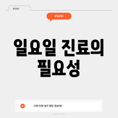 일요일 진료의 필요성