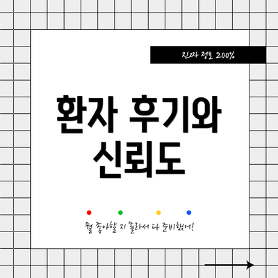 환자 후기와 신뢰도