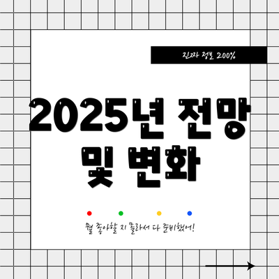 2025년 전망 및 변화