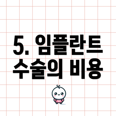 5. 임플란트 수술의 비용