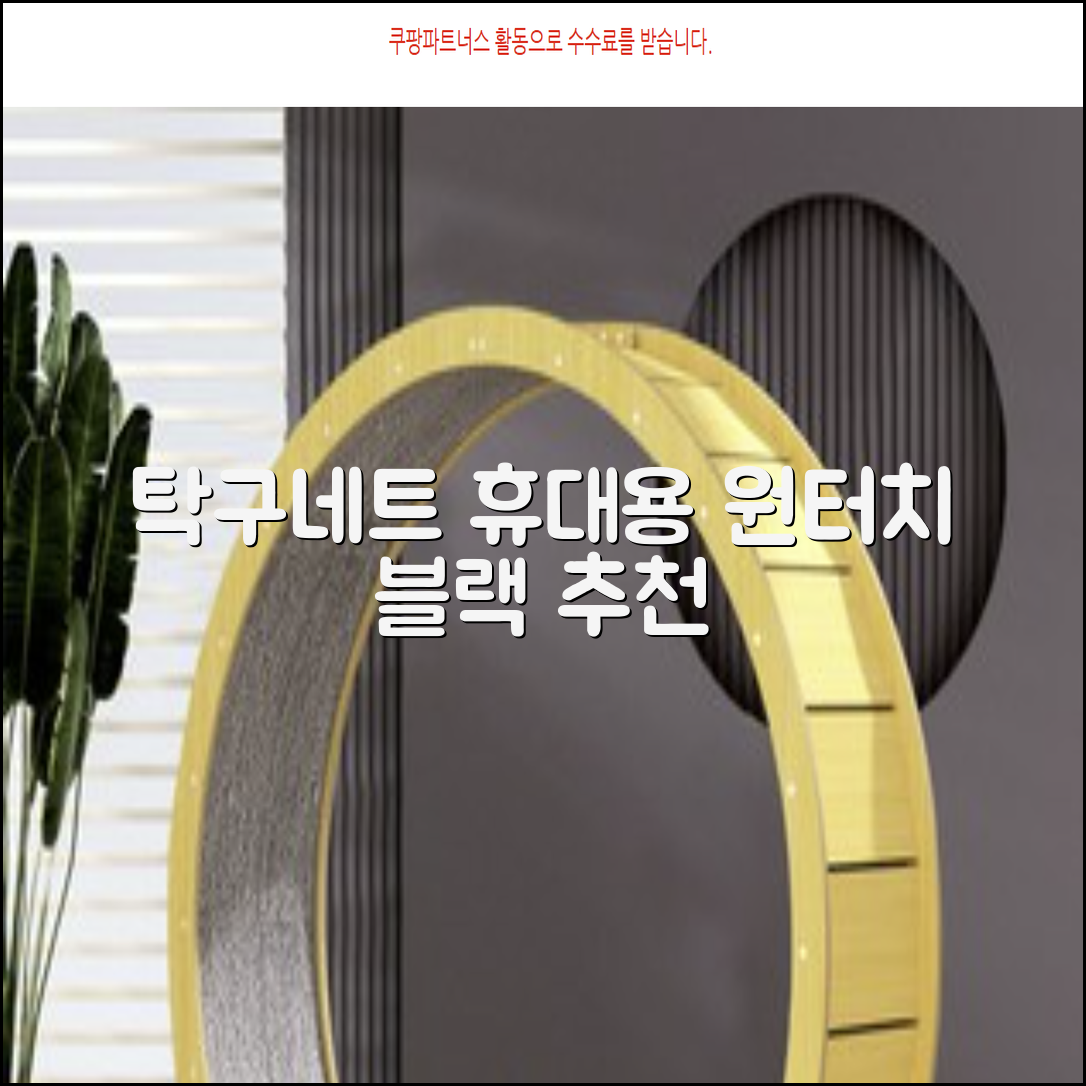원터치 탁구 지주 네트 휴대용 탁구네트 세트, 1개, 블랙 추천 리뷰
