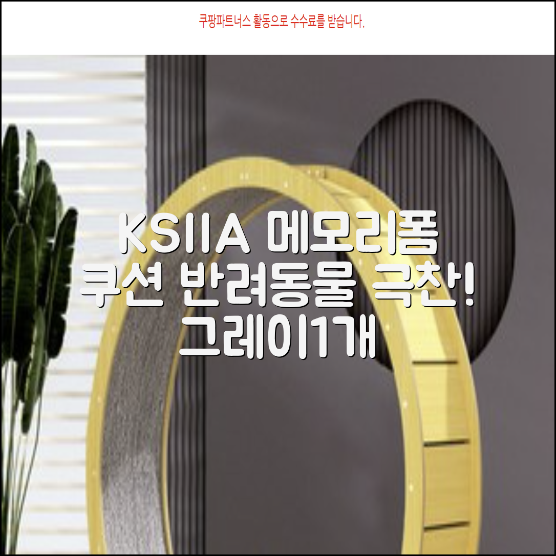 KSIIA 탈착식 반려동물 메모리폼 쿠션 그레이, 1개, grey 추천 리뷰