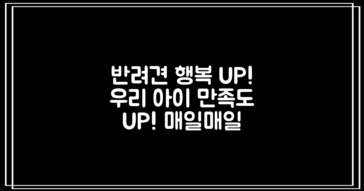 우리 집 반려견 만족도 UP!