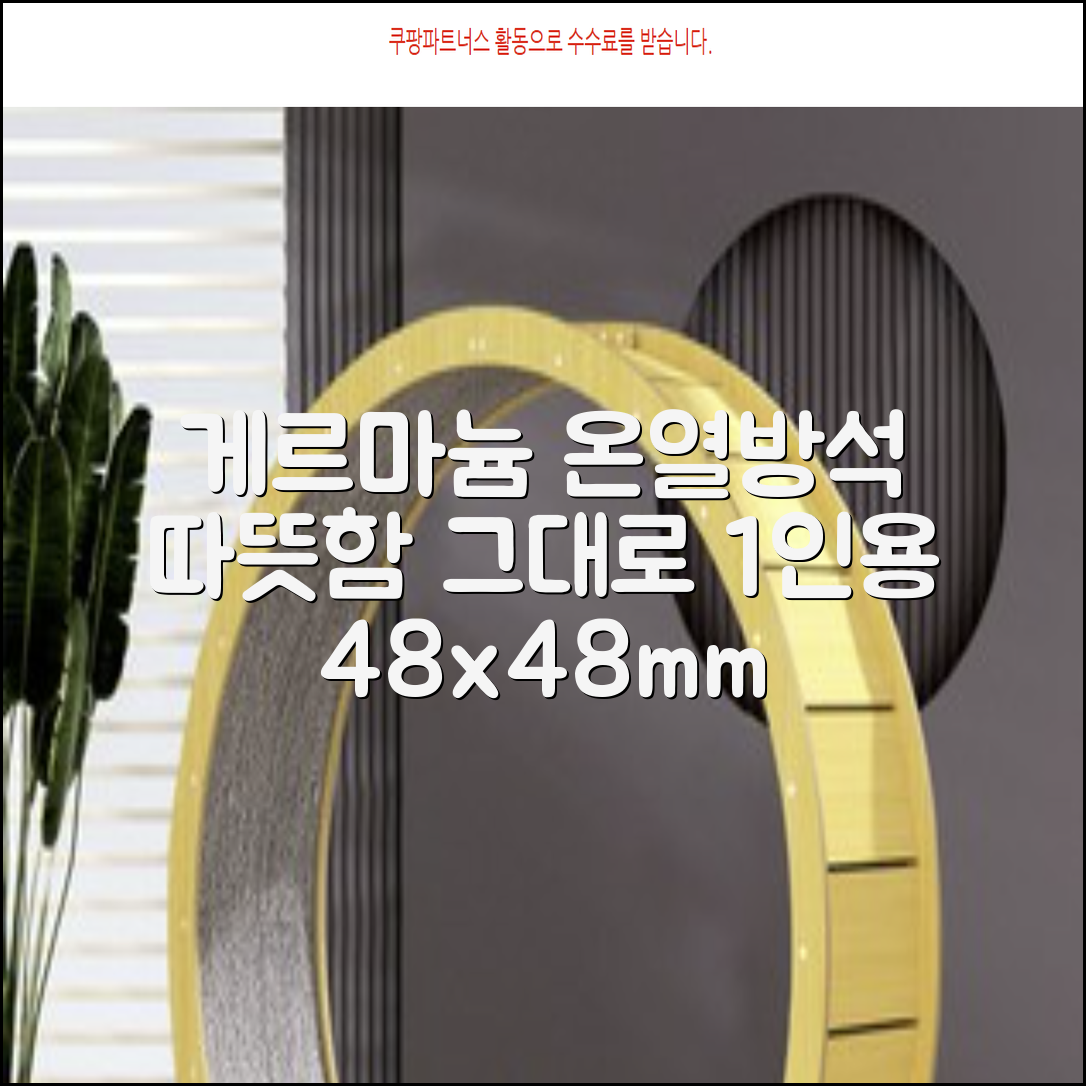 한일메디칼 GERMANIUM 게르마늄 온열 건강방석, 1인용 48X48mm, 1개 추천 리뷰