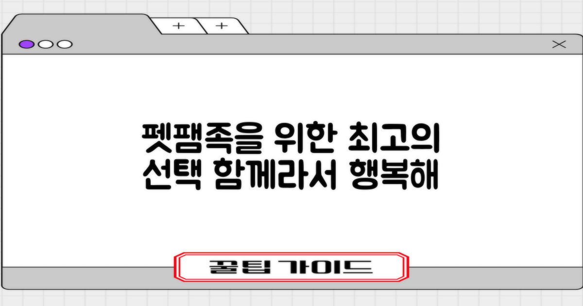 펫팸족을 위한 선택