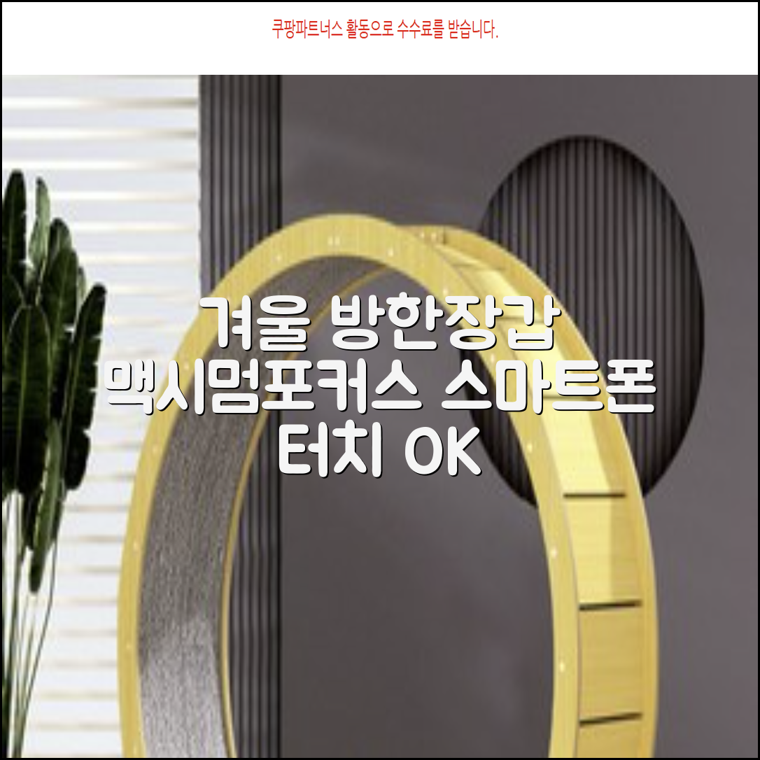 맥시멈포커스 스마트폰 터치 겨울 방한장갑 추천 리뷰