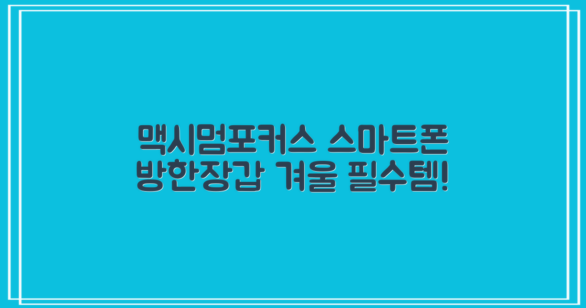 맥시멈포커스 스마트폰 터치 겨울 방한장갑 추천 리뷰