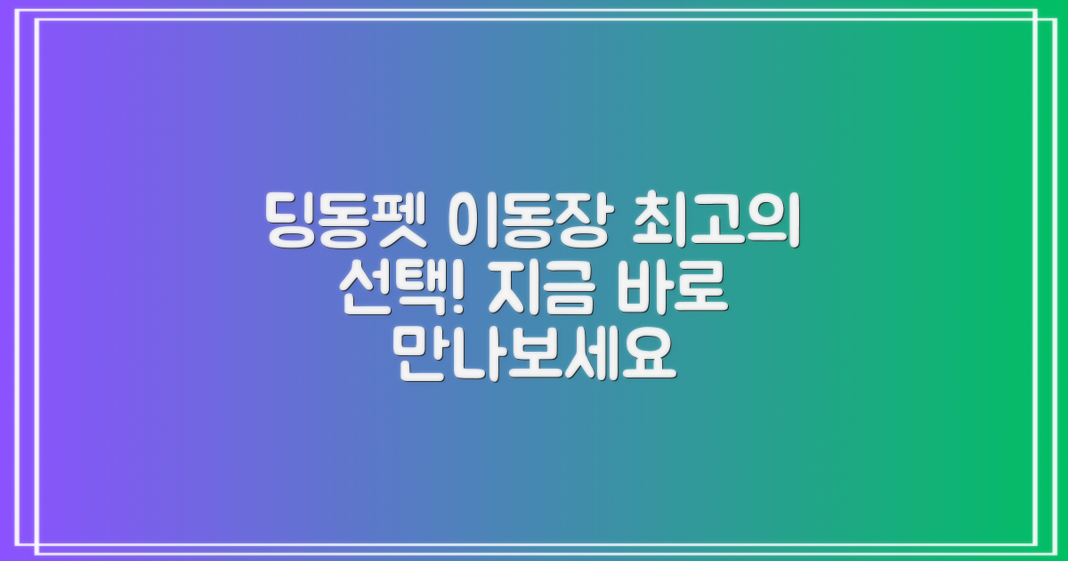 딩동펫 이동장, 최고의 선택