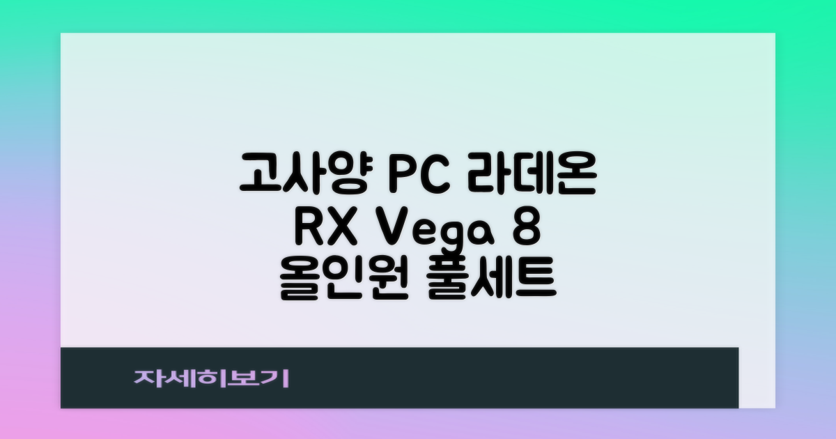 피씨오브플레이어 컴퓨터 게이밍 조립컴퓨터 올인원 풀세트 모니터포함 고사양PC 오버워치 피파, 풀세트 01번, 라데온 RX Vega 8, 8GB, 256GB, WIN11 Home 추천 리뷰