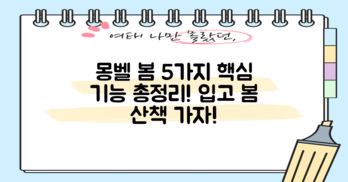 몽벨 5가지 봄 기능