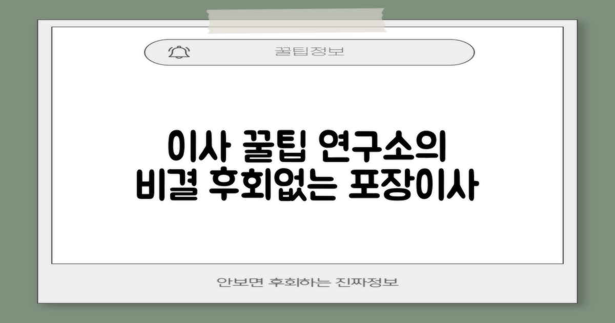 포장이사 연구소가 알려주는 팁은?