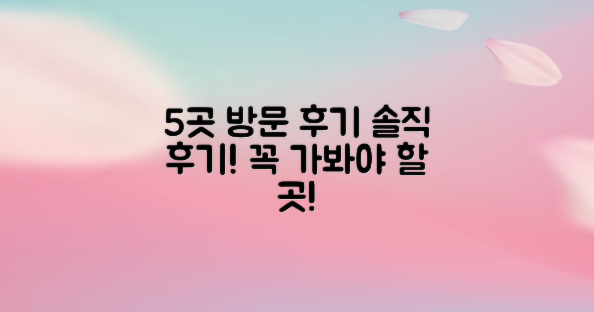 5가지 방문 후기