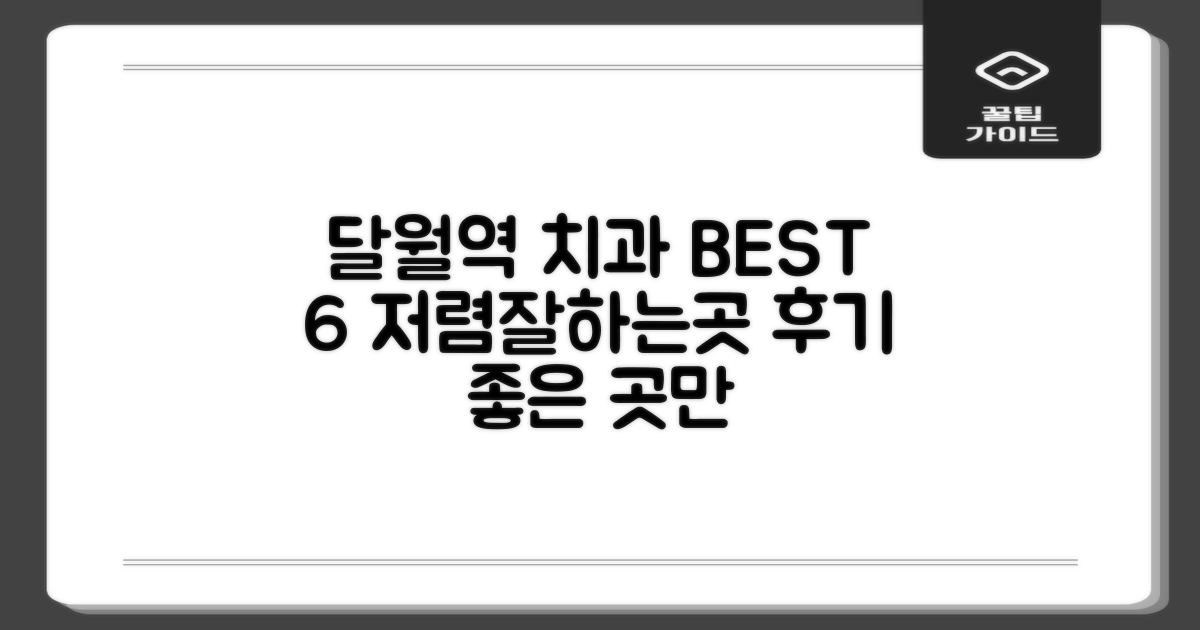 달월역 치과 추천 6곳: 저렴하고 잘하는 곳, 후기 좋은 전문 병원 선정 기준