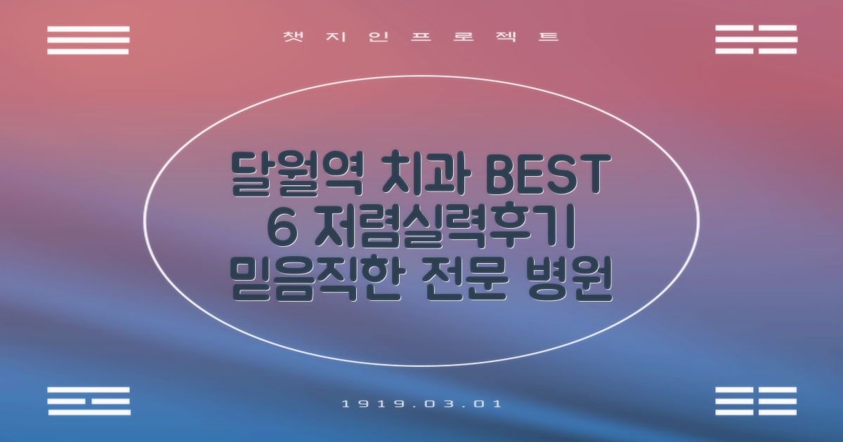 달월역 치과 추천 6곳: 저렴하고 잘하는 곳, 후기 좋은 전문 병원은?