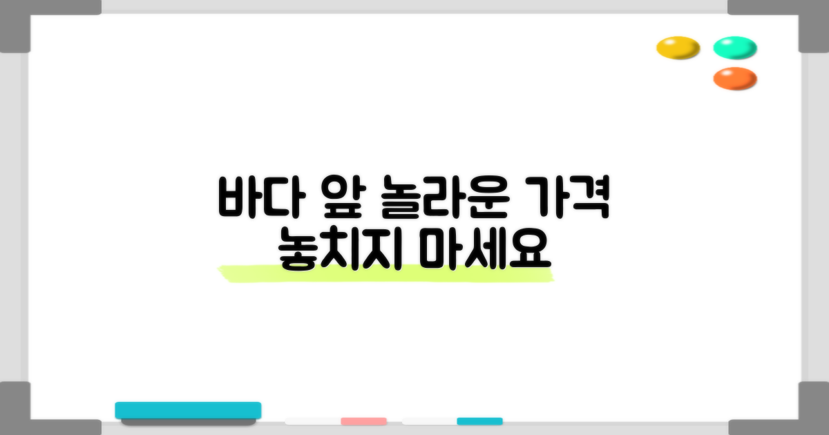 바다 바로 앞, 가격은 놀라움