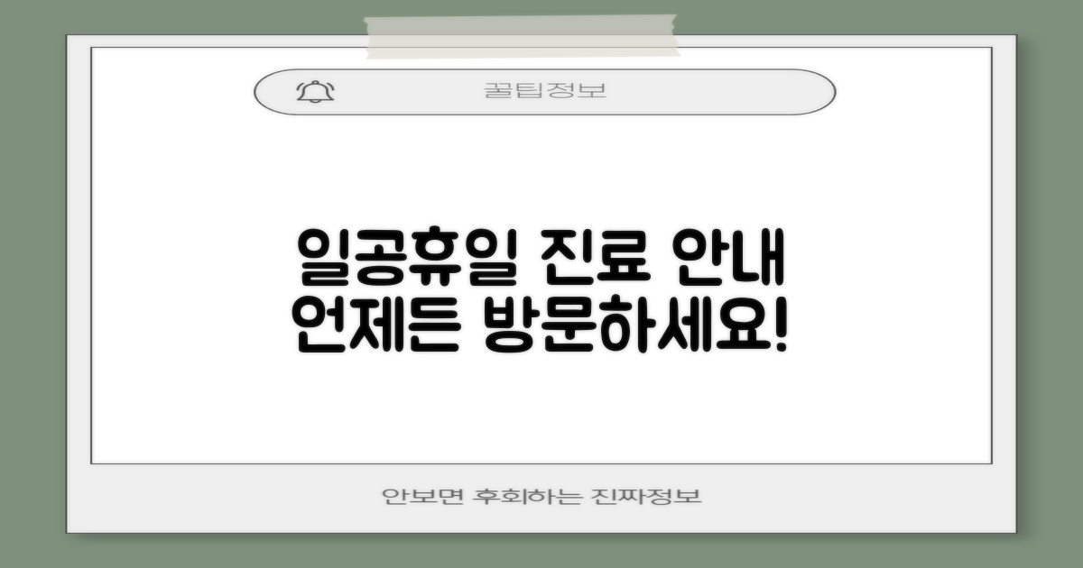 일요일/공휴일 진료 안내