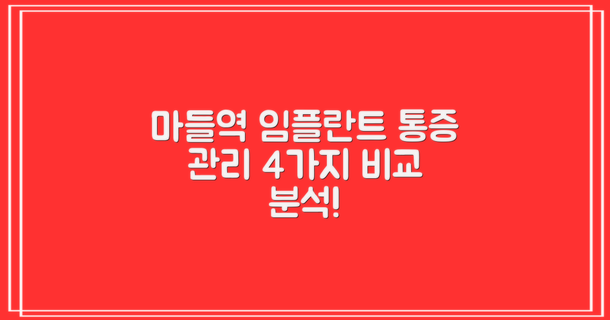 마들역 임플란트 치과 선택: 통증 관리 노하우 4가지 비교 분석