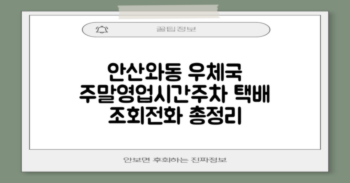 안산와동우편취급국: 주말 및 영업시간, 주차, 전화번호, 택배 조회 정보 총정리