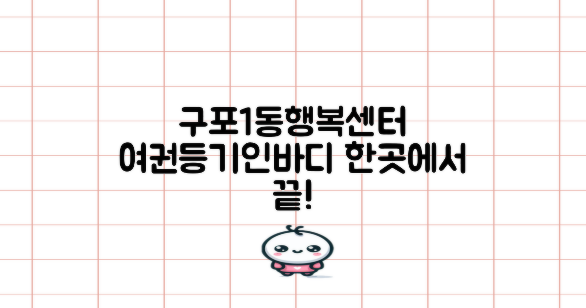 구포1동행정복지센터(임시청사): 여권, 등기, 인바디, 한 번에 해결!