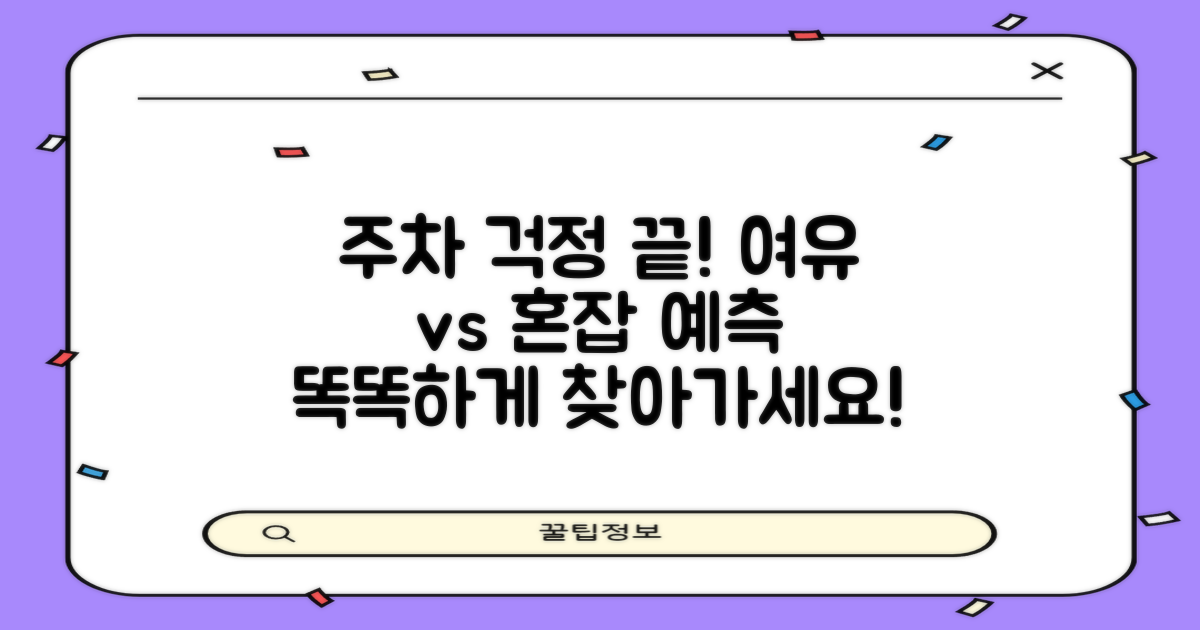 주차, 여유 vs 혼잡 예측