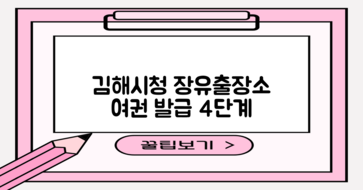 여권 발급, 더 이상 복잡하지 않아요: 김해시청 장유출장소의 간소화된 4가지 절차