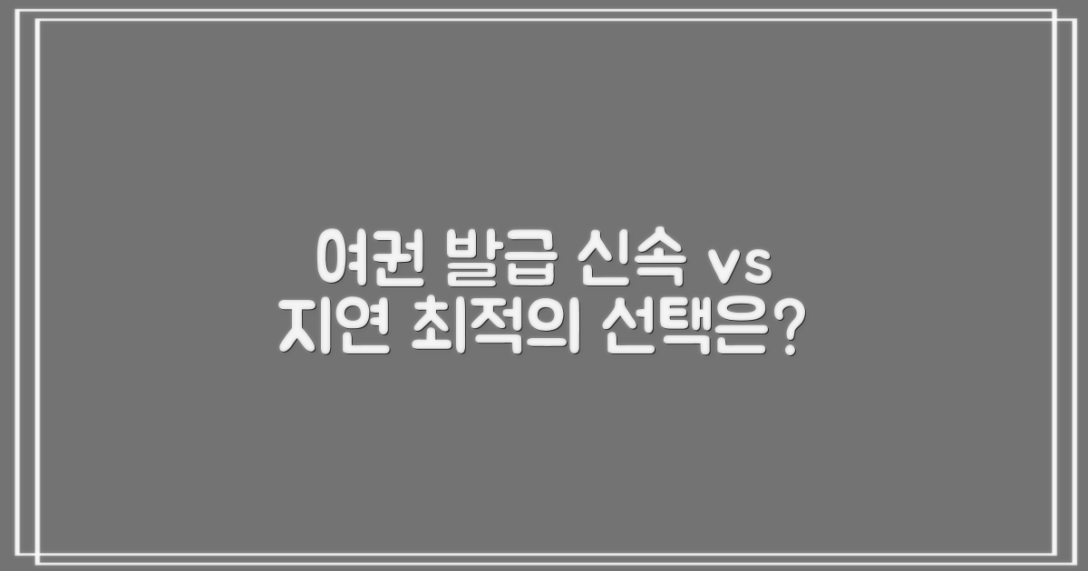 여권 발급, 신속 vs 지연: 최적의 선택은?
